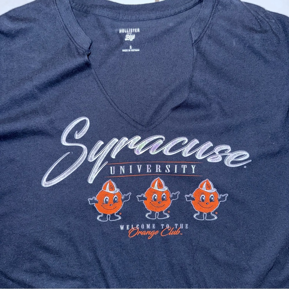 Hollister Navy Syracuse University Crop Top - Picture 2 of 3